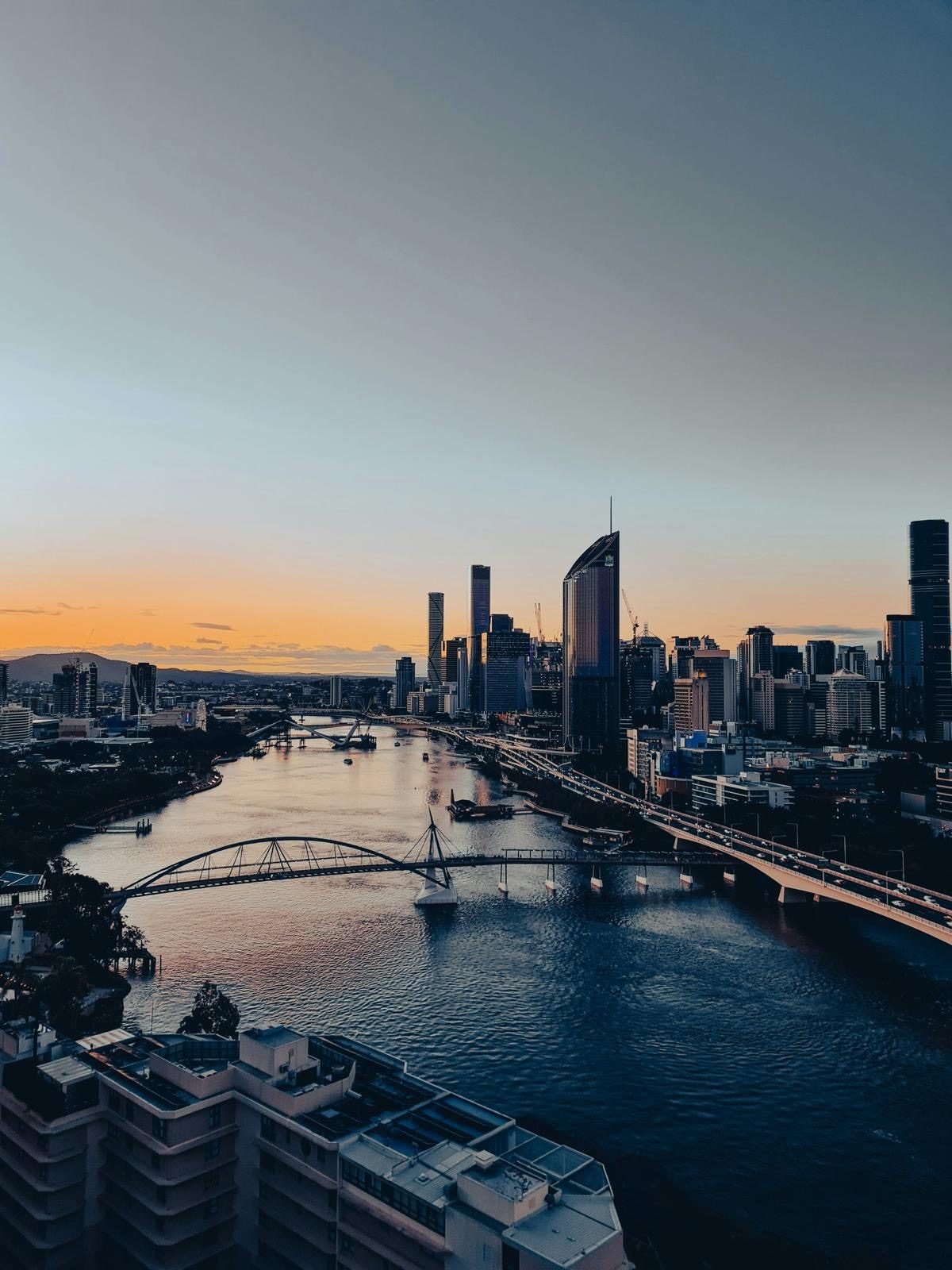 Brisbane CBD skyline from Kangaroo Point